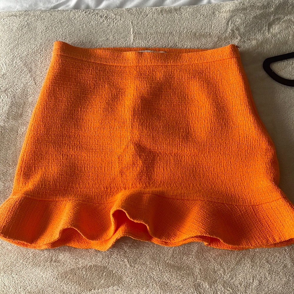 Knit orange Zara skirt